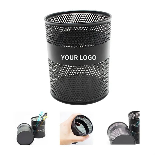 Iron Mesh Pen Stand with Custom Logo