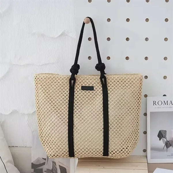 Large Straw Tote Bag For Beach Vacation