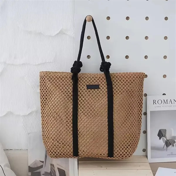 Large Straw Tote Bag For Beach Vacation