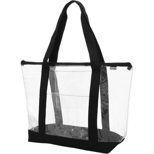 Large Clear Tote Bag With Zipper Closure