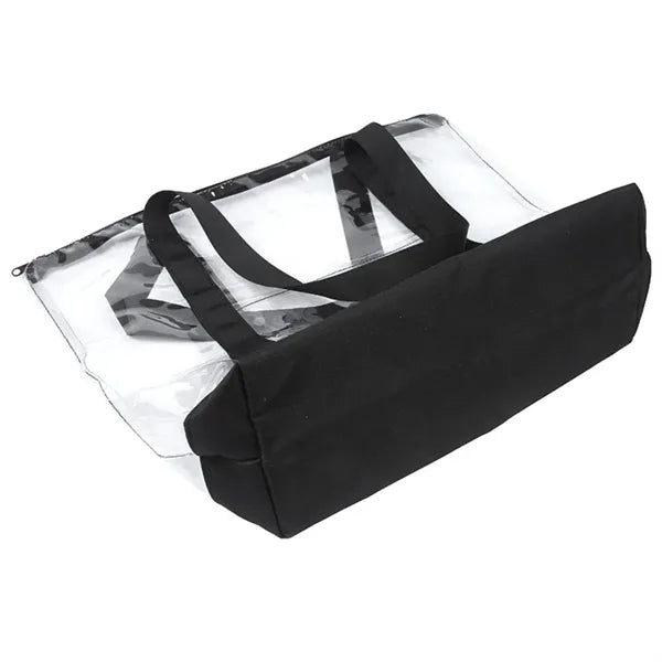 Large Clear Tote Bag With Zipper Closure