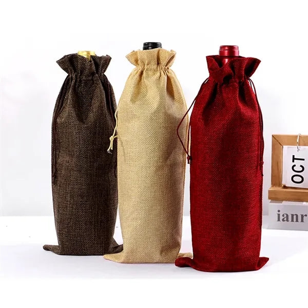 Burlap Wine Bags