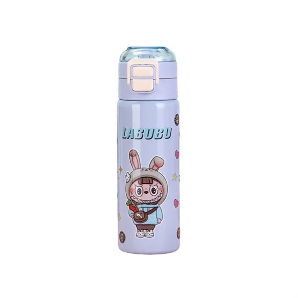 17oz Labubu Kids Cartoon Thermos with Straw & Flip Sip Lid