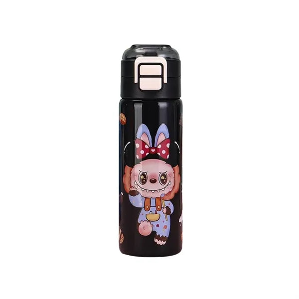 17oz Labubu Kids Cartoon Thermos with Straw & Flip Sip Lid