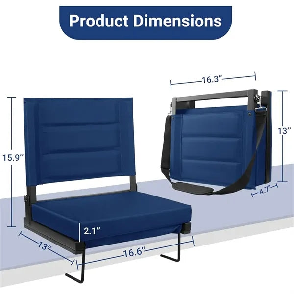Stadium Bleacher Seat with Built-In Storage