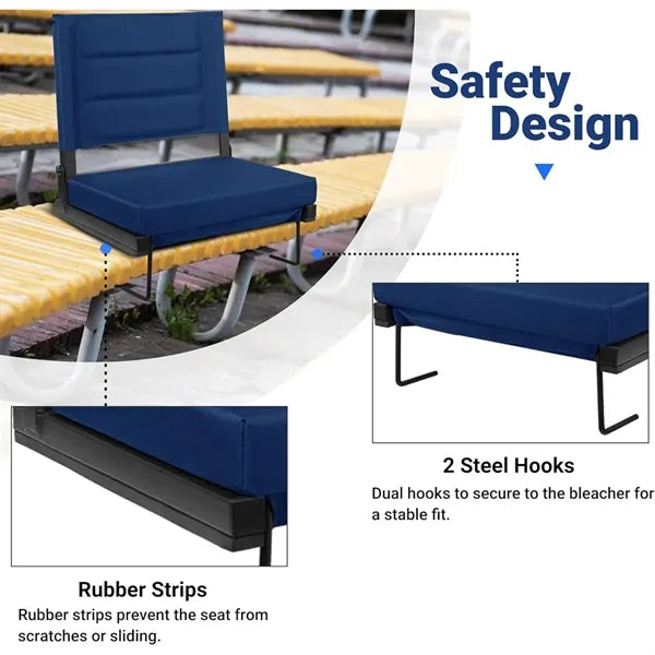 Stadium Bleacher Seat with Built-In Storage