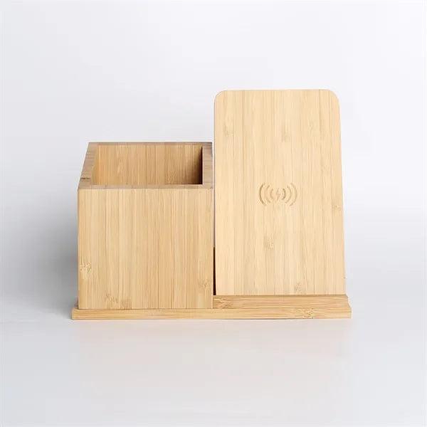 Bamboo Pen Holder Wireless Charger