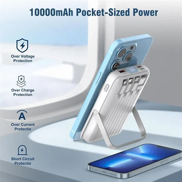 10000MAh Magnetic Fast Charging Power Bank with LED Display
