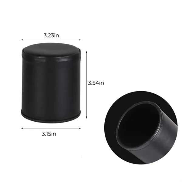 Pu Leather Dice Cup with Lid includes 6 Dices