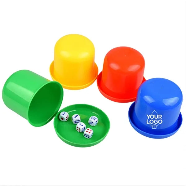 Colorful Plastic Dice Cup Set with Dices