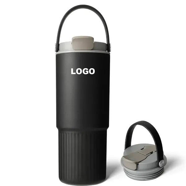 Insulated Water Bottle with Straw and Handle