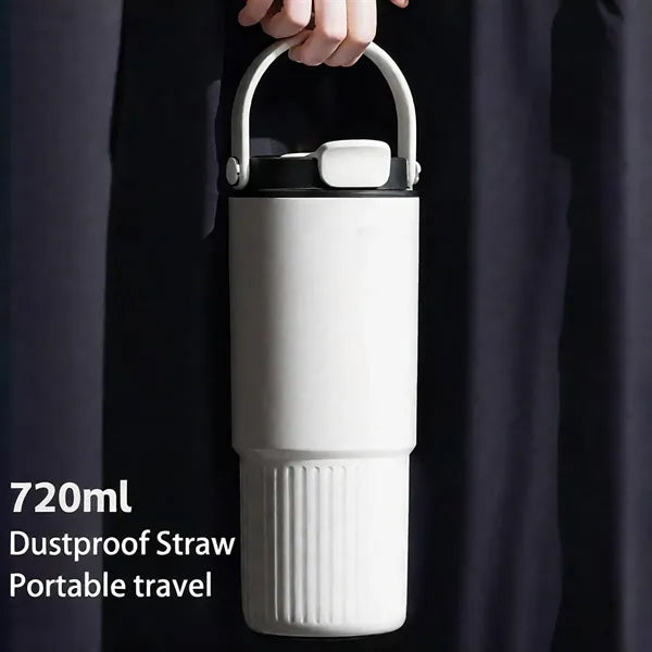 Insulated Water Bottle with Straw and Handle