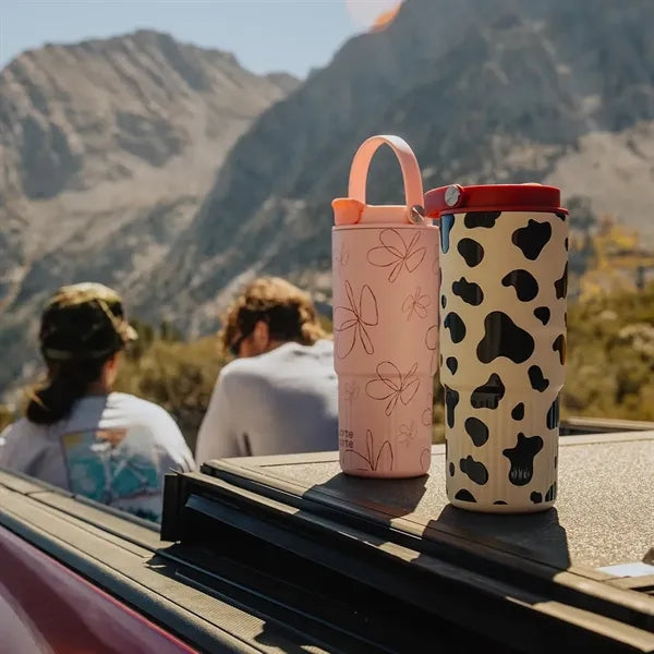 Insulated Water Bottle with Straw and Handle