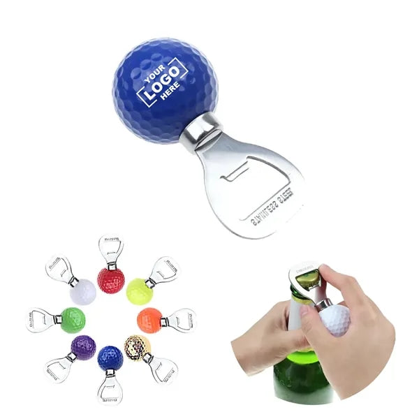 Golf-Themed Stainless Steel Beer Bottle Opener with Grip