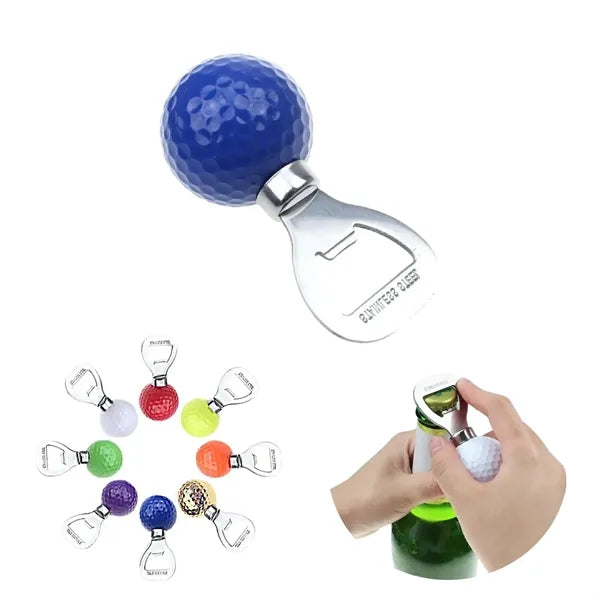 Golf-Themed Stainless Steel Beer Bottle Opener with Grip