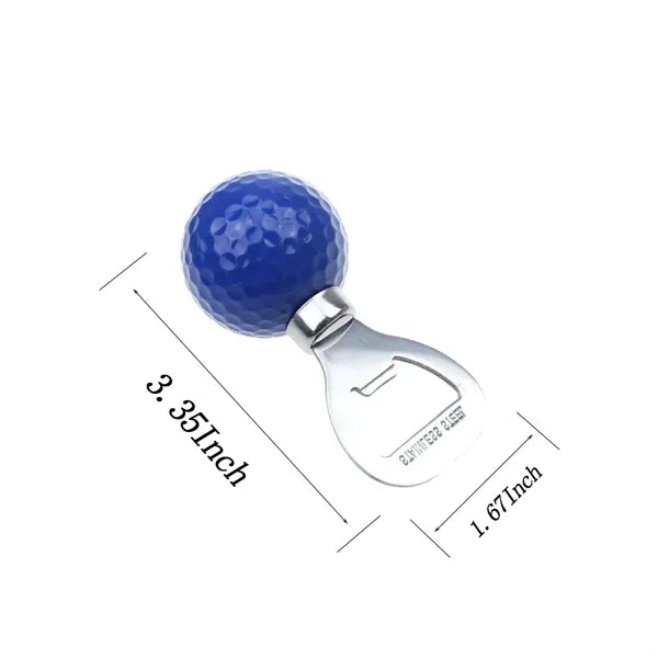 Golf-Themed Stainless Steel Beer Bottle Opener with Grip