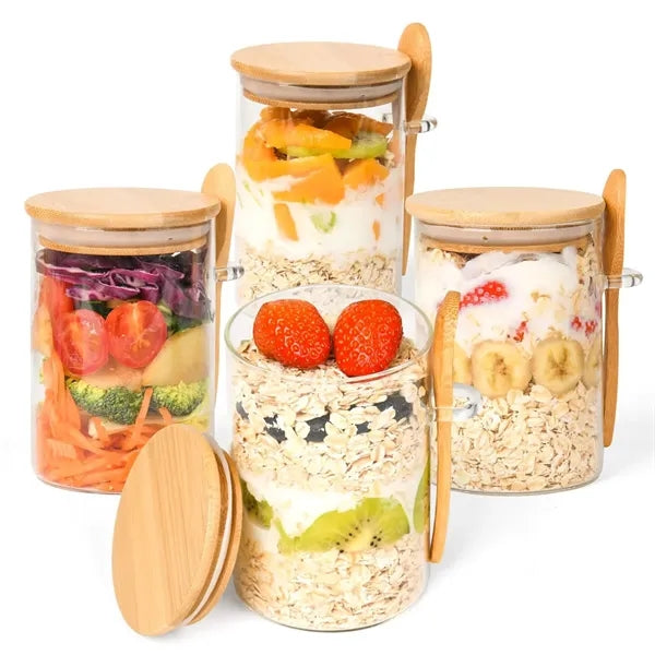 Glass Storage Jar w/ Airtight Bamboo Lid