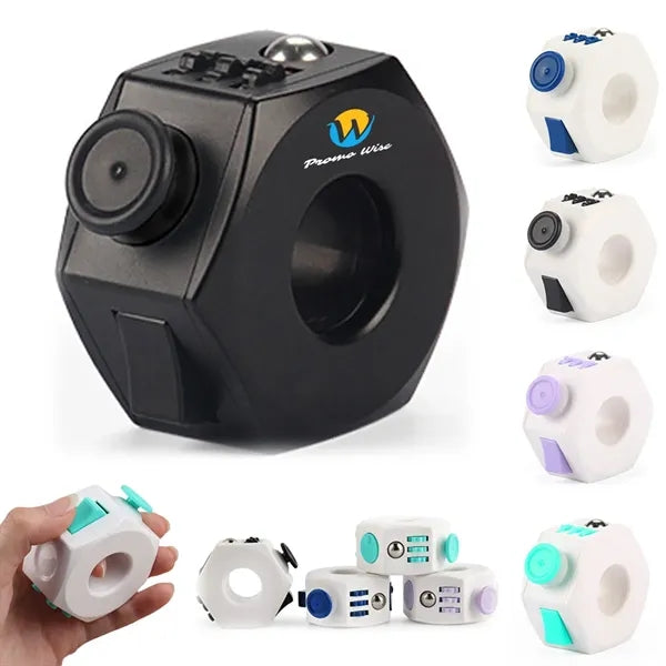 Stress Reducer Finger Sensory Cube Toy with Click Ball