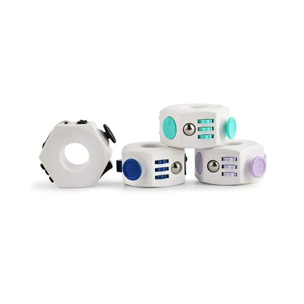 Stress Reducer Finger Sensory Cube Toy with Click Ball