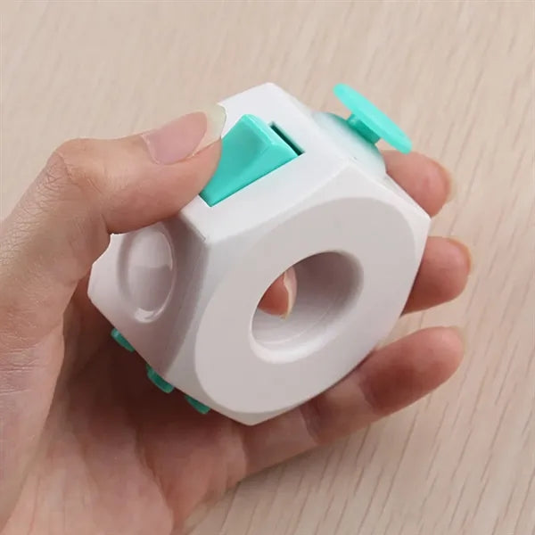 Stress Reducer Finger Sensory Cube Toy with Click Ball