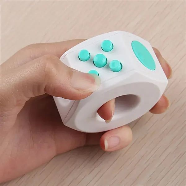 Stress Reducer Finger Sensory Cube Toy with Click Ball