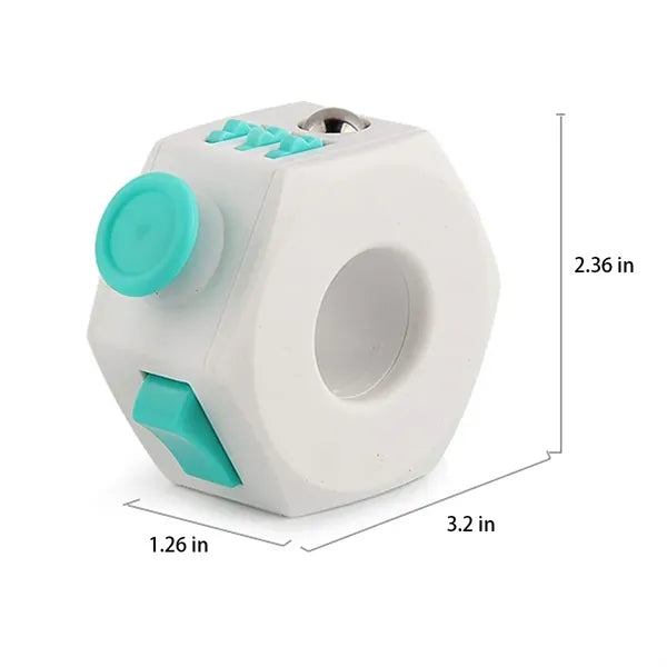 Stress Reducer Finger Sensory Cube Toy with Click Ball