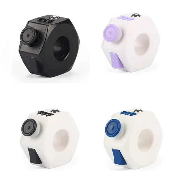 Stress Reducer Finger Sensory Cube Toy with Click Ball