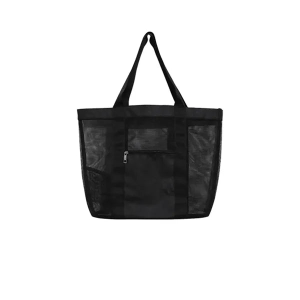 Foldable Sandproof Summer Beach Bag with Zipper Pocket