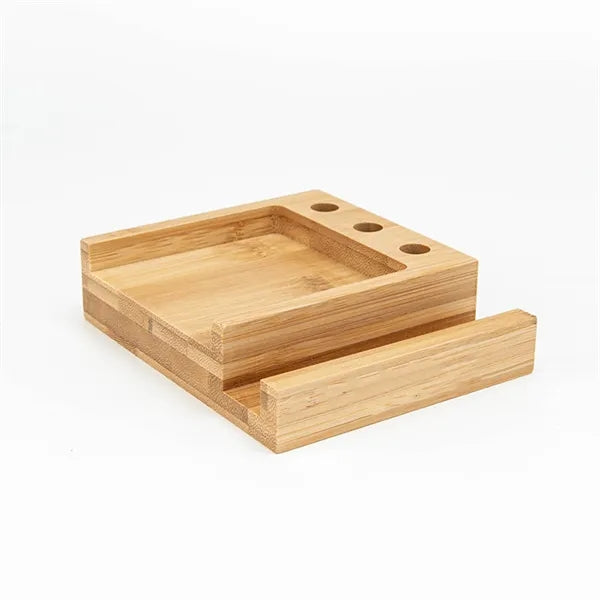 Bamboo Desk Organizer w/ Multi Slot Storage