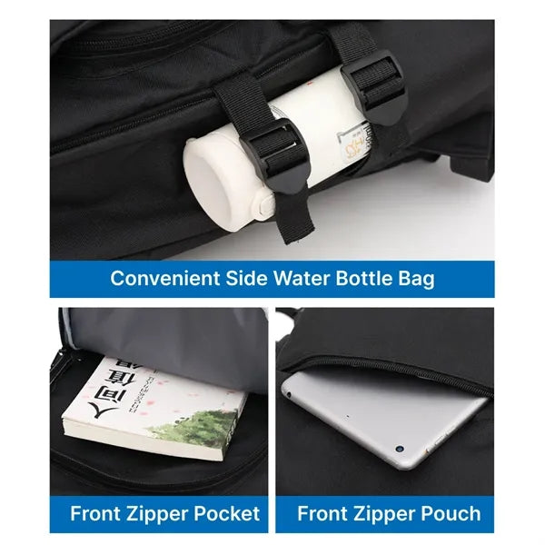 Classic Waterproof Backpack With Laptop Pocket And Adjustabl