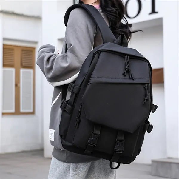 Classic Waterproof Backpack With Laptop Pocket And Adjustabl