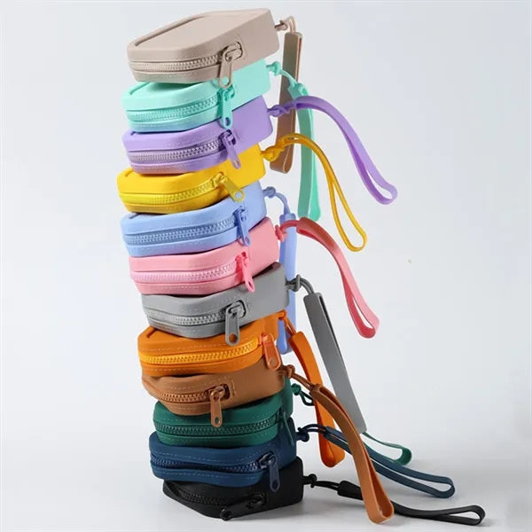 Macaron Color Silicone Coin Purse with Multifunctional Use