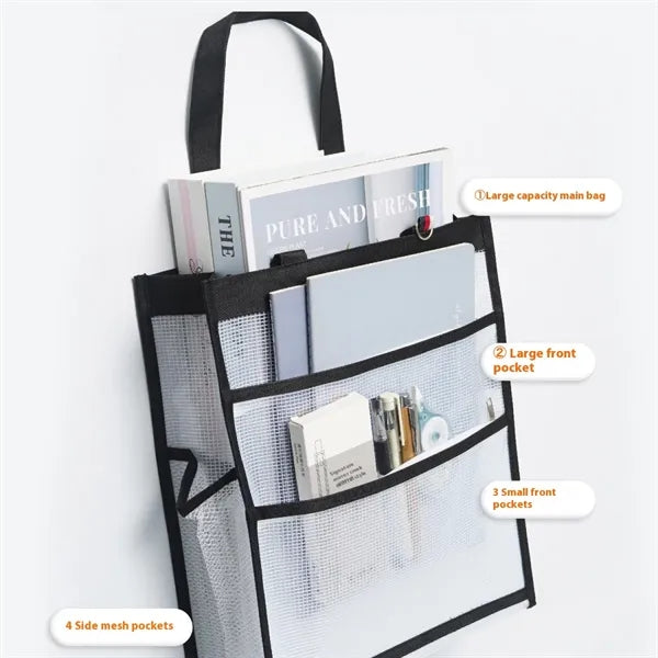 Mesh Zipper File Bag Transparent Waterproof Pouch with Handl