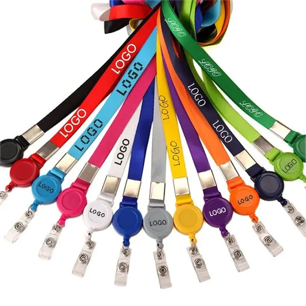 3/4" Dye Sublimation Lanyard with Badge Reel and ID Holder