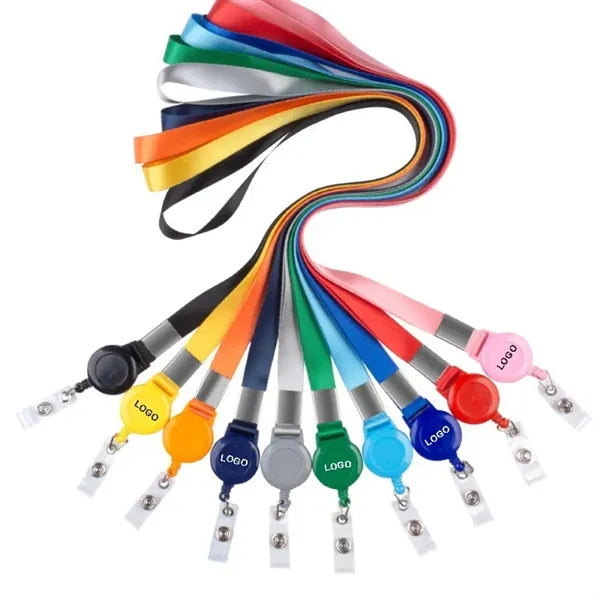 3/4" Dye Sublimation Lanyard with Badge Reel and ID Holder