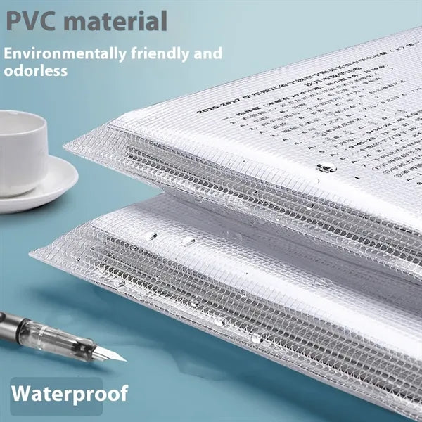 Transparent Zipper Mesh File Bag Document Organizer