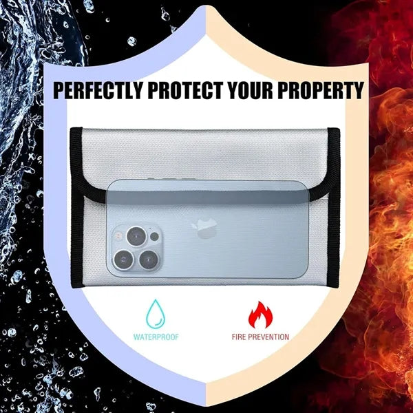 Mini Fireproof Wallet Pouch Set Fire-Resistant Cash Bags