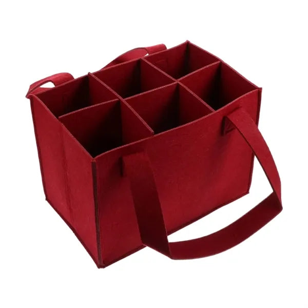 Anti-Collision Eco-Friendly Portable Divider Felt Wine Tote