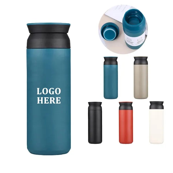 16 OZ Stainless Steel Water Bottle with Knob Lid