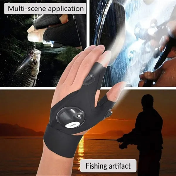 Multifunctional Rechargeable Gloves with LED Bright Lighting