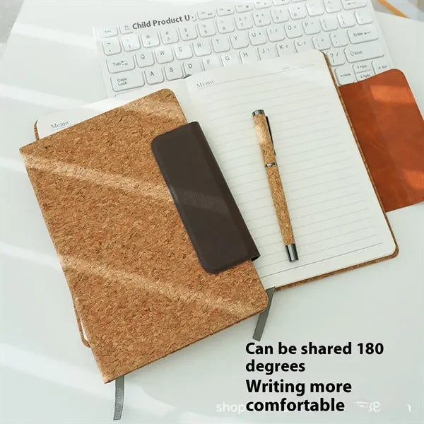 A5 Magnetic Closure Cork Notebook for Office
