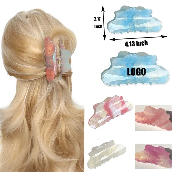 Sweet Colorful 4.13Inch Large Cloud Shaped Acrylic Hair Clip