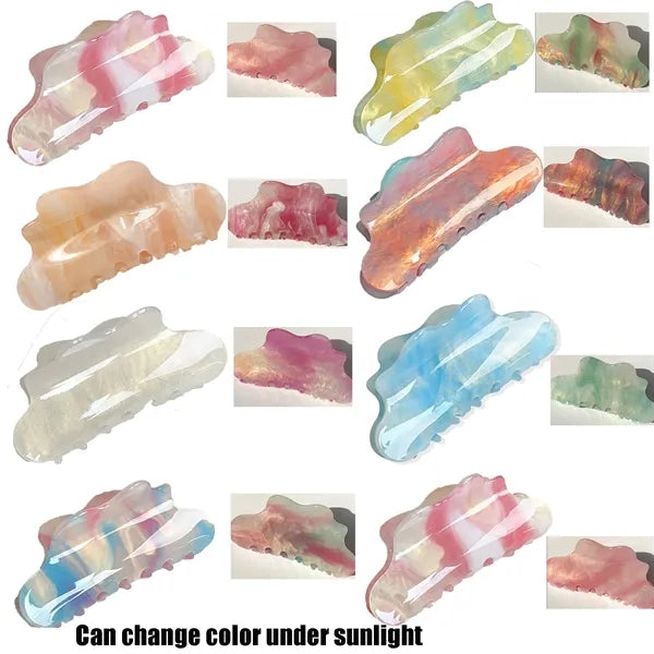 Sweet Colorful 4.13Inch Large Cloud Shaped Acrylic Hair Clip