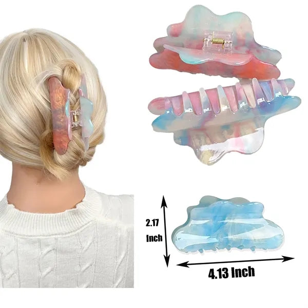 Sweet Colorful 4.13Inch Large Cloud Shaped Acrylic Hair Clip