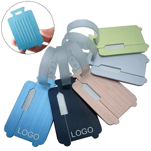 Aluminum Luggage Tag with Name ID Card and Key Ring