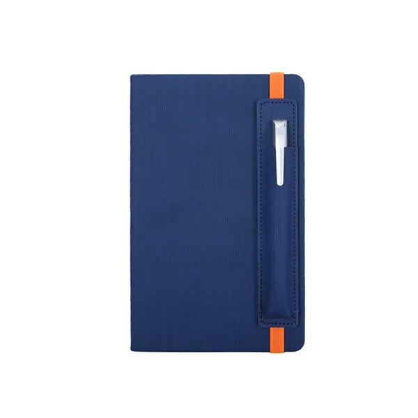A5 Leather Notebook with Pen Slot and Elastic Band
