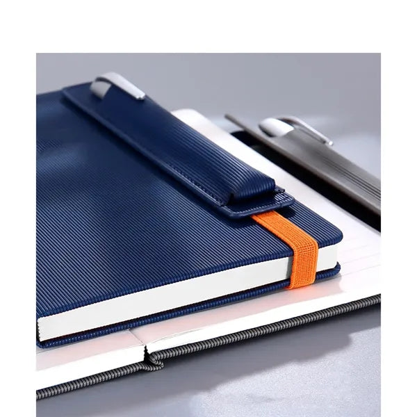 A5 Leather Notebook with Pen Slot and Elastic Band