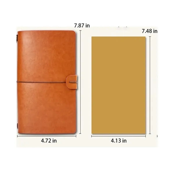 Durable Waterproof Leather Notebook with Divider Bags