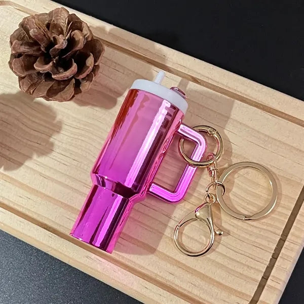 Durable Gradient Cute Mini Water Cup Commemorative Keychains