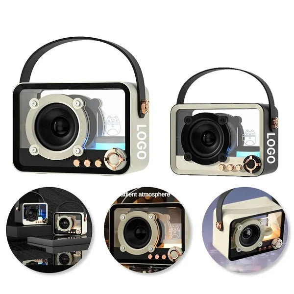 Mini Retro Glass Bluetooth Speaker With LED Mood Light